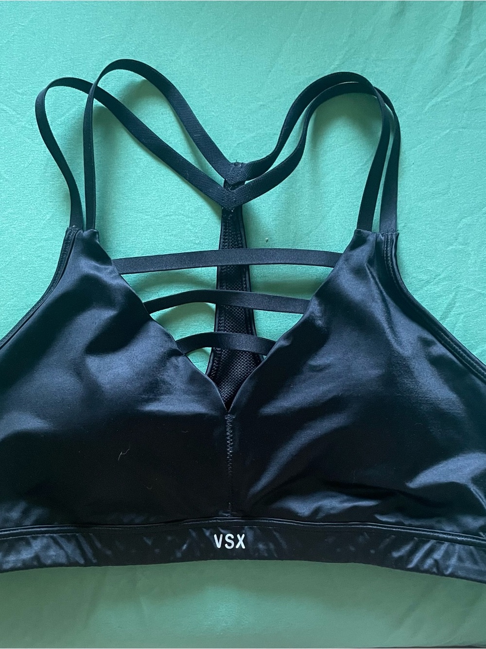 VSX Black Strappy Back Sports Bra